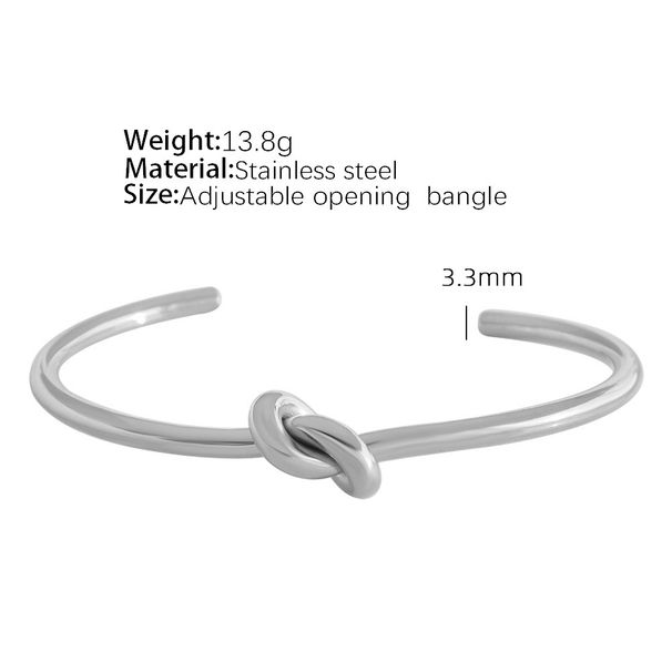 Women's Jewelry Set Fashion French Retro Fashion Geometric Titanium Steel Open Bracelet Female Twist Knot C Shaped Bracelet Female Niche Design_ipsvogv.com