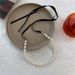Choker French Style Pearl Black Bowknot Tie Neck Internet Celebrity Personality Collarbone Chain Women's Accessories_ipsvogv.com