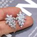 Cao Shi's New Super Zirconia Horse Eye Drill Sparkling Crystal Creative Leaf Women's Earrings_ipsvogv.com
