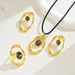 Fashionable light luxury women's jewelry set, geometric irregular necklace earrings, versatile inlaid crystal ring_ipsvogv.com