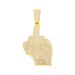 Unisex New Finger Inlaid Diamond Alloy Pendant Men's Band Punk Rap Hip Hop Cuban Necklace_ipsvogv.com