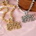Alloy Full Diamond Hip-Hop Letter Creative Personality Unisex Cuban Chain Pendant First Order_ipsvogv.com