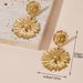 Middle Ancient vintage Western Retro Sunflower Sunflower Elegant Retro Earrings Plated with Real Gold Elegant Jewelry_ipsvogv.com