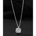 S999 Pure Square Sugar Necklace, Women's New Style Collarbone Chain, Light Luxury Niche Design, Foot Silver Pendant_ipsvogv.com