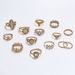 New With Diamond Carved Starry Sky 14 Piece Combination Set Ring_ipsvogv.com