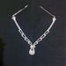 Hot selling women's rhinestone headdress fashion water drop forehead chain bride forehead pendant jewelry accessories female_ipsvogv.com