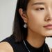 Ear buckle sterling silver round texture earrings simple women's all-match ear jewelry high-grade niche_ipsvogv.com
