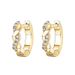 HOOPS Personalized Diamond 8 Shaped Earrings For Women Temperament Straight Needle 14k Gold Earrings For Women_ipsvogv.com
