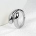 Cold Style Three Colors Optional Water Drop Polished Ring Female Adjustable Live Ring_ipsvogv.com
