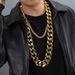 Men's Cuban Chain Necklace Street Trendy Simulation Gold Rich Props Accessories_ipsvogv.com