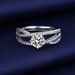 tikto Live Broadcast Hot Sale Three Lives One Carat Moissanite Ring Female Valentine's Day Gift_ipsvogv.com