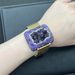 New Stainless Steel Strap Amethyst Bracelet For Women Energy Stone Jewelry_ipsvogv.com