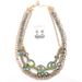 Glass Crystal Beaded Chain Necklace Fashion Multi Layer Necklace For Women_ipsvogv.com