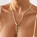 N11972 Jewelry Simple Long Snake Bone Neck Chain Cold Wind Design Feel Pullable Necklace_ipsvogv.com