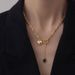 Meichen Feel Love Fashion Titanium Steel Necklace Women's Instagram Style OT Buckle Tassel Pendant Versatile Neckchain_ipsvogv.com