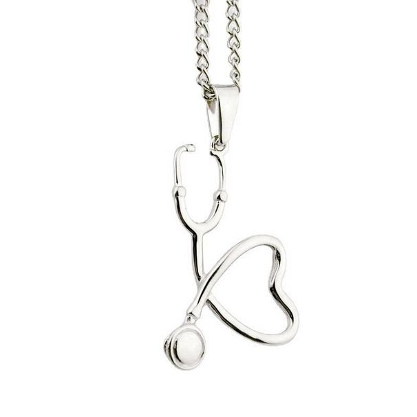 Titanium Steel Stethoscope Pendant Hip Hop Titanium Steel Necklace Personality Male And Female Couple Jewelry_ipsvogv.com