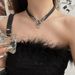 Unisex Dark Style Pattern Devil Eye Choker Necklace Female Niche Sweet Cool Neck Accessories Clavicle Chain Necklace Jewelry_ipsvogv.com