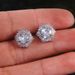 hot sale new products women's crystal white zircon earrings hexagonal earrings retro double earrings_ipsvogv.com