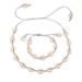 Hawaiian style woven jewelry set shell necklace handmade bracelet clavicle chain anklet bracelet beach spot_ipsvogv.com