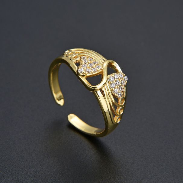 Unisex Luxury Diamond Zircon CZ Butterfly Wings Ring Open Design Hand Jewelry Gold And Silver Color Adjustable_ipsvogv.com