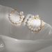 Retro Plated Titanium Steel Pearl Micro Inlaid Zircon Cute Earrings_ipsvogv.com
