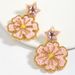 Flower earrings Personality trend five pointed star handmade rice bead earrings holiday style_ipsvogv.com