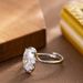 Fashionable And Minimalist INS Four Claw Diamond Inlaid Oval Zircon Open With Adjustable Color Retention Ring_ipsvogv.com