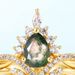 S925 Silver Green Moss Ring Female Water Grass Agate Ring Fashion All Match_ipsvogv.com