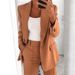 Women's Fashion Lapel Cardigan Temperament Suit Jacket Pants Suit_ipsvogv.com