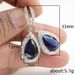 Cao Shi Luxury Blue Tansan Zircon Eardrops Earrings And Accessories_ipsvogv.com