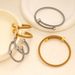 Women's Jewelry Set 316 Ear Pin Stainless Steel Open Bracelet C Shaped Earrings Row Diamond Jewelry_ipsvogv.com