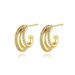 Women's Jewelry Gold Earrings Ins Copper Micro Inlaid Zircon Earrings Exquisite Small Design Niche Earrings_ipsvogv.com