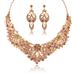 Exaggerated necklace set with accessories, luxurious crystal banquet dress for women, collarbone chain accessories_ipsvogv.com