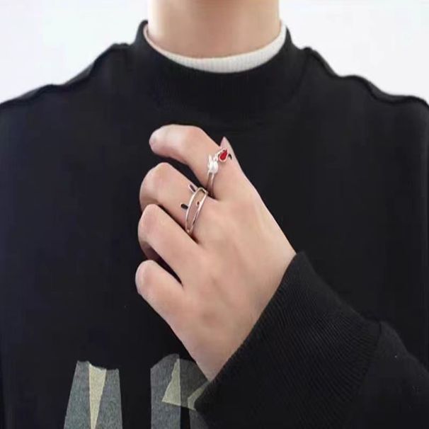 Japanese Korean Style Rabbit Ear With Niche Design, High-end Versatile. The Ring Opening Can Be Adjusted, Exquisite And_ipsvogv.com