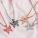 Cuban Necklace Rhinestone Butterfly Pendant Hip Hop Jewelry Tennis Choker_ipsvogv.com