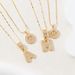 Women's Jewelry Set Fashion Full Diamond Rock Sugar Pendant Necklace For Women Copper Inlaid Zirconium Plated Real Gold Round Flower Letter Set_ipsvogv.com
