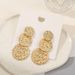 Fashion Trend Gold Wing Niche Design Sense Exaggerated Leaf Drop Earrings_ipsvogv.com
