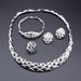 Women's Wedding Party Necklace Earrings Bracelet Ring High Quality Gold Color Italian Bridal Accessories Jewelry Set_ipsvogv.com