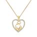 Mom Micro Inlaid Zircon Heart Shaped Fashion Necklace Female Niche Design Love Pendant Mother's Day Gift_ipsvogv.com