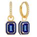 Women's Jewelry S925 Silver Needle Creative INS Square Large Zircon Earrings Color Enamel Earrings_ipsvogv.com