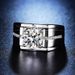 Classic Carbon High Men's Diamond Simulation Mosang Stone Dominant and Full of Wedding Ring_ipsvogv.com