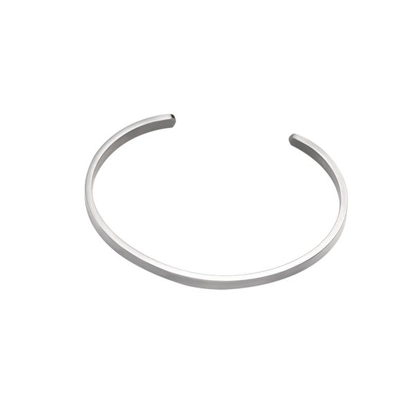 Korean Style ins Style Simple Gloss Titanium Steel Bracelet Niche Design Opening Bracelet Bracelet for Men and Women_ipsvogv.com