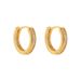 Unisex Copper Crossing Single Row Full Diamond Earrings Earrings Circle Earrings Zircon Earrings For Women_ipsvogv.com