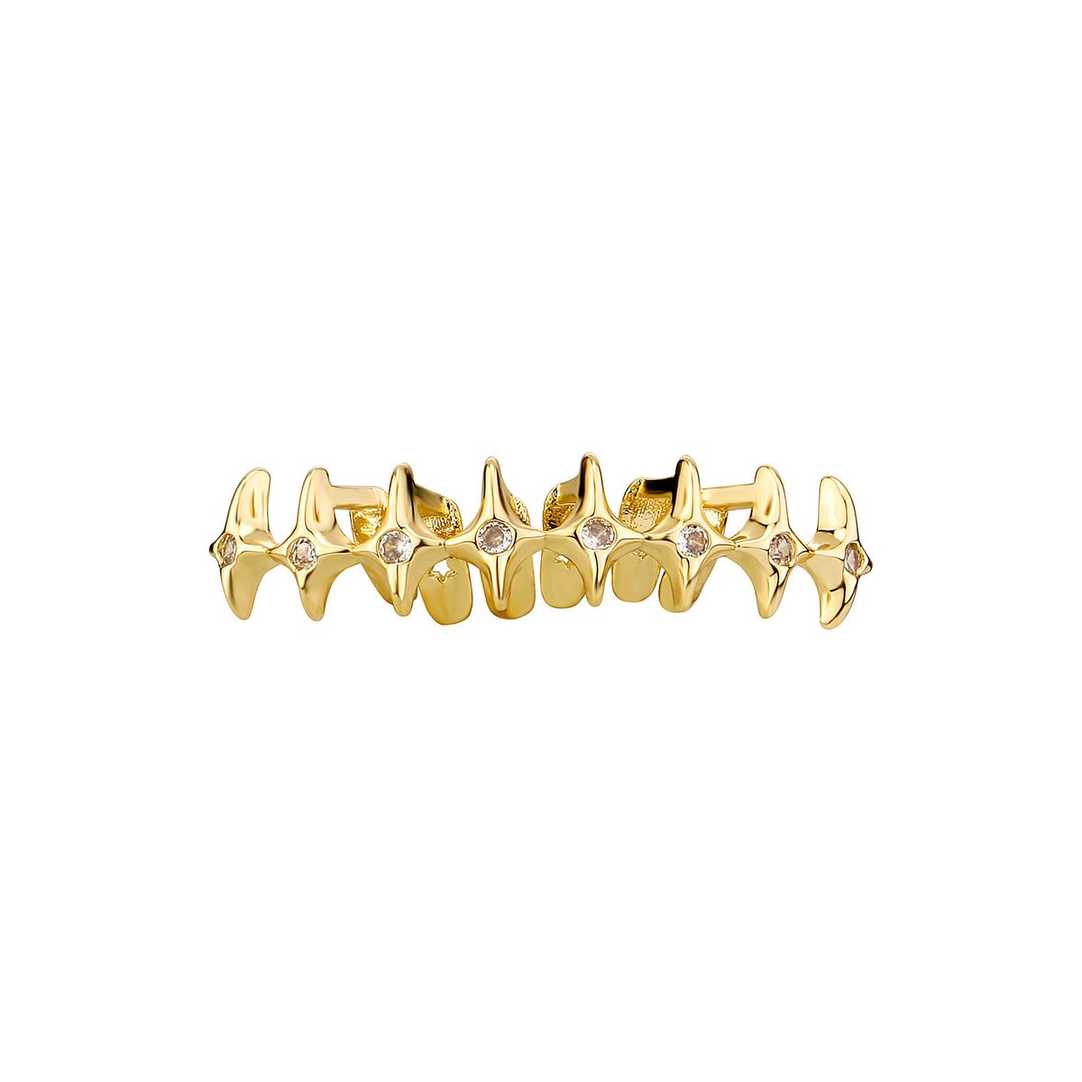 Unisex Jewelry Fashion star chain braces personalized star splicing upper and lower teeth versatile rap cool tooth ornamentsHIPHOP tooth_ipsvogv.com