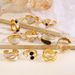 Fashionable And Trendy Stainless Drip Oil Opening Ring, Personalized Hip-hop Genuine Gold Electroplated Titanium Steel_ipsvogv.com