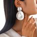 Fashionable Geometric Metal Ring Pendant With Exaggerated Irregular Water Droplet Splicing Earrings_ipsvogv.com