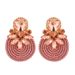 Fashion hand woven cotton earrings exquisite romantic feminine temperament versatile earrings wedding gift_ipsvogv.com