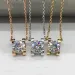 Brand Design One Dia Fashion Four Claw Pure Sier Plated Gold Jewelry Pendant Necklace For Mom Wife Girls_ipsvogv.com