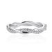 Mo Sang Stone Women's D-color Sterling Silver Wedding Ring Pair Fried Dough Twists Rope_ipsvogv.com