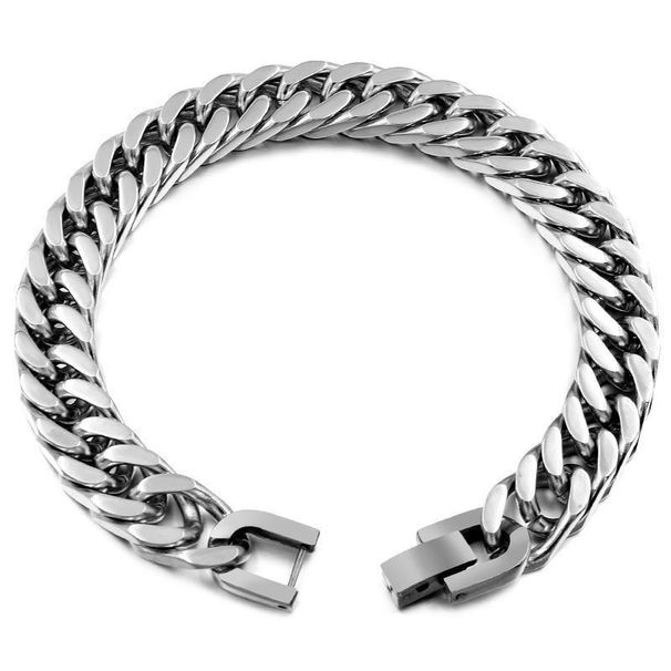 Cuban Bracelet For Men, Niche Design, High-end American Style, Titanium Steel Bracelet, Trendy Simple And Elegant Men's_ipsvogv.com